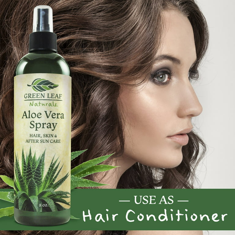 Green Leaf Naturals Organic Aloe Vera Gel Spray for Skin, Hair, Face, After Sun and Sunburn - 99.8% Organic - 100% Pure Natural Skin Care Moisturizer - Unscented, ounces - Walmart.com
