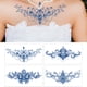 thumbnail image 5 of Tatuajes temporales debajo del pecho para mujeres adultas, 4 hojas de pegatinas de tatuaje de larga duración, tatuaje sexy, 5 of 5