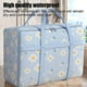 thumbnail image 5 of Bolsa de Almacenamiento Resistente | Bolsa Organizadora Extragrande para Ropa, Juguetes y Decoración Navideña | Doble Cremallera | Tela No Tejida Azul | 58 X 39 X 25 Cm | Asas Reforzadas | 1 Unidad, 5 of 7