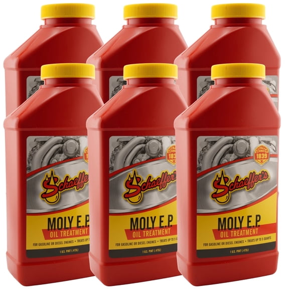 Schaeffer's 0132-023 Moly EP Oil Treatment Engine Additive 1 Pint - Pack of 6