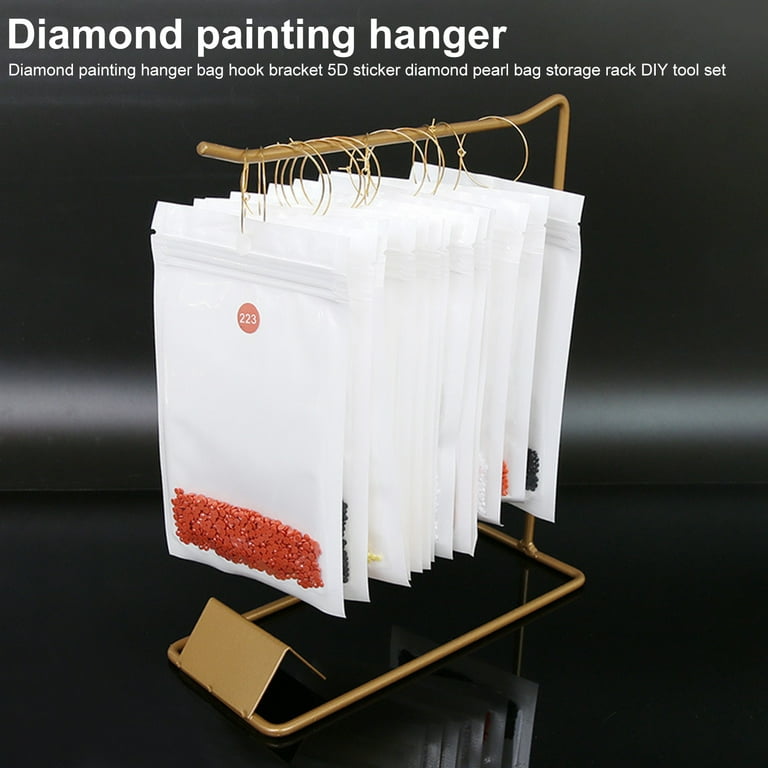 HYDa 1 Set Hanging Holder Kit Self Adhesive Bag Visual DIY Diamond Painting  Accessories for Handicraft Shop 