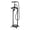 Matte Black, variant on SUMERAIN Waterfall Freestanding Bathtub Faucet with Hand Shower, Antique High Flow Floor Mount Tub Filler, Chrome Finish