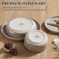 thumbnail image 4 of Vesteel Dinnerware Sets for 2, 8-Piece Stoneware Plates and Bowls Set, Dishes Set for Home Restaurant, Microwave and Dishwasher Safe, Cappuccino Brown, 4 of 10