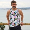 thumbnail image 6 of Balery Bright Butterflies1 Pattern Men's Workout Tank Top Gym Muscle Tee Fitness Bodybuilding Sleeveless T Shirt Quick Dry Fit Muscle Tank Top Slim-Fit Tank-3X-Large, 6 of 7