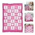 thumbnail image 3 of Breast Cancer Blanket Warm Hugs Healing Blanket Sympathy Inspirational Blanket Breast Cancer Survivor Gifts for Women Multifunctional Blanket Suitable for All Seasons (130x150cm), 3 of 9