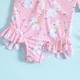 thumbnail image 6 of Emy Dola Baby-Girls Long Sleeve Zipper One Piece Swimsuit Floral Mermaid Rash Guard Swimwear UPF 50+ Infant Bathing Suit, 6 of 7