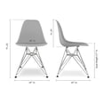 thumbnail image 6 of Aron Living Tower 17" Plastic and Chrome Steel Dining Chairs in Gray (Set of 2), 6 of 6