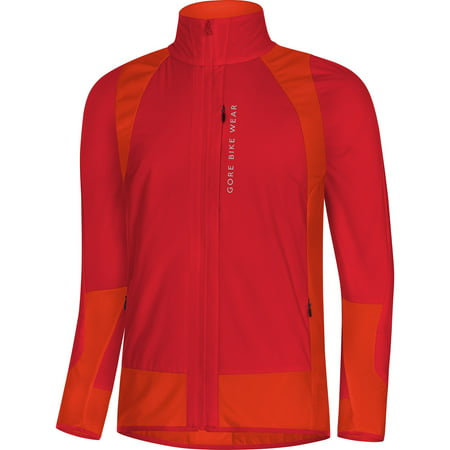 GORE BIKE WEAR Men's Mountain Bike Jacket, Waterproof, GORE-TEX Active, POWER TRAIL, Size M, Red, JGPOTR Red/Orange