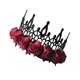 thumbnail image 3 of Rose Shape Tiaras Wedding Crown Creative Headwrap Halloween Headband Fashion Headdress for Women Wedding, 3 of 3