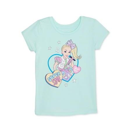 JoJo Siwa - Jojo Siwa Girls Foil &amp; Glitter Graphic T-Shirt, Sizes 4-12