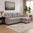thumbnail image 7 of Benjara Ruben 84" Reversible Sleeper Sectional Sofa with Storage Chaise- Gray, 7 of 7