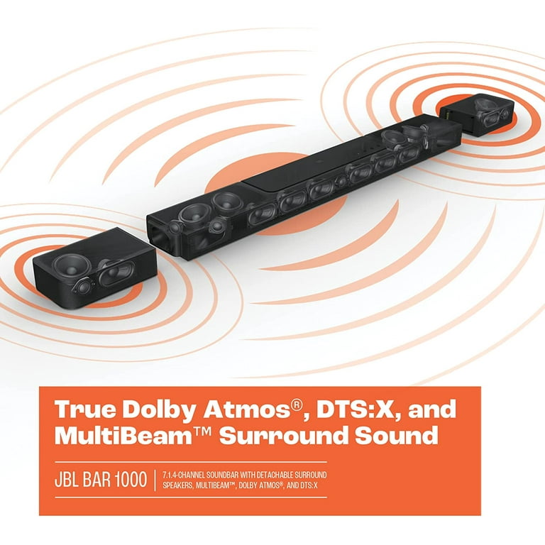 JBL BAR 1000 7.1.4ch Soundbar and Subwoofer with Surround Speakers