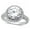 Clear, variant on Rose Gold-Tone Sterling Silver Simulated Morganite Cubic Zirconia Bridal Ring Size 4