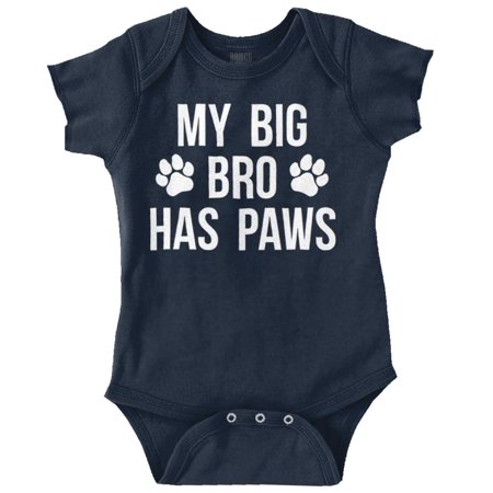 

Dogs Newborn Romper Bodysuit For Babies Big Bro Has Paws Dog Brother Pet Shower Gift