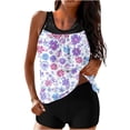 thumbnail image 2 of HomeDM Women's Tankini Swimsuits Two Piece Tummy Control Bathing Suit Modest Tankini Top with Shorts Swimwear Size XL, 2 of 4