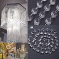 thumbnail image 2 of Glass Crystal Garland Chandelier Octagon Beads Chain for Hanging Home Decor, 2 of 6