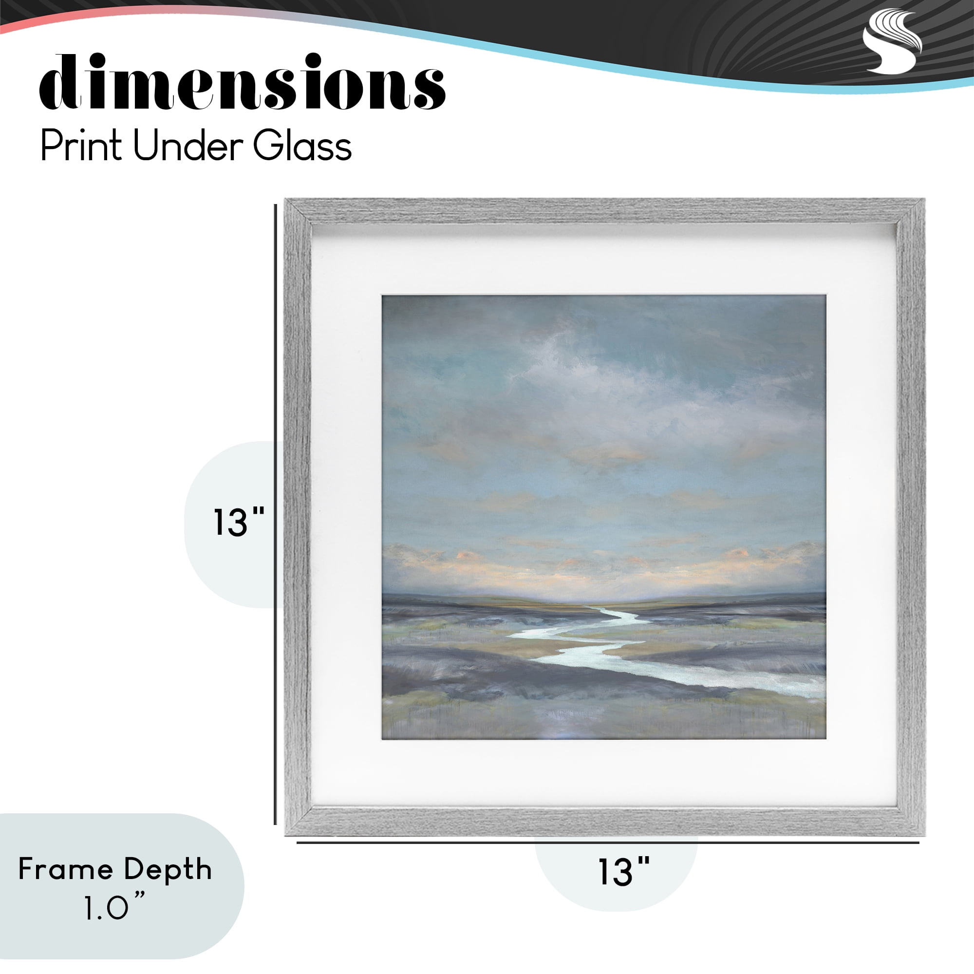 Stupell Industries Riverbend Misty Atmosphere Gray Framed Print Under Glass, design by Christy McKee