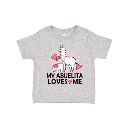 

Inktastic My Abuelita Loves Me Baby Llama Gift Toddler Toddler Girl T-Shirt