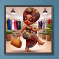 thumbnail image 3 of Pintura de diamante 5D DIY taladro redondo completo bailando linda chica decoración del hogar 30x30cm, 3 of 9