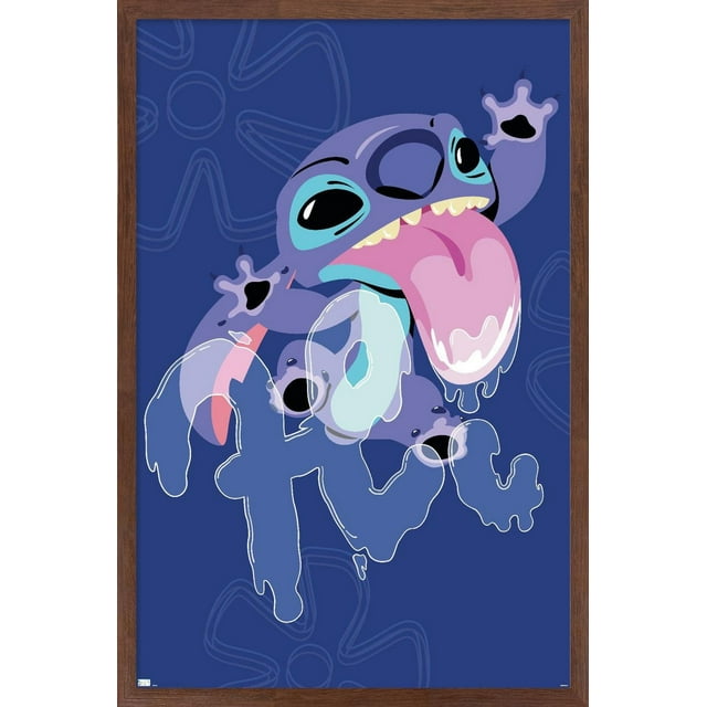 Disney Lilo And Stitch - Slobber Hi Wall Poster, 14.725" x 22.375" Framed
