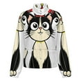 thumbnail image 5 of Jackets for Women Winter Coat Jackets Flannel Stand Collar Jacket(Cute Cat King Crown,Size:S-4XL), 5 of 7