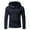 Blue, variant on Fesfesfes Mens Sweater Winter Turtleneck Zipper Hooded Tops Long Sleeve Knitted Sweater Top Outwear Coat Clothes Sale