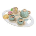 thumbnail image 1 of Wooden Teapot Tea Cup Set, Enhance Social Skills Pretend Wooden Tea Set Role Playing Early Learning Bright Color with Pot Cups Spoons Lemon Slices for Children, 1 of 7