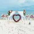 thumbnail image 4 of Artificial Floral Swags Artificial Wedding Arch Flowers Arch Home Garden Decor Wedding Flower Greenery Arrangements for Wedding Decor Ceremony and Reception Backdrop Decoration(Dark red), 4 of 8