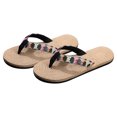 thumbnail image 1 of 1 par de pantuflas de verano de suela plana para playa, chanclas de paja sintética, elegantes y refrescantes zapatos de playa para mujer, 1 of 5