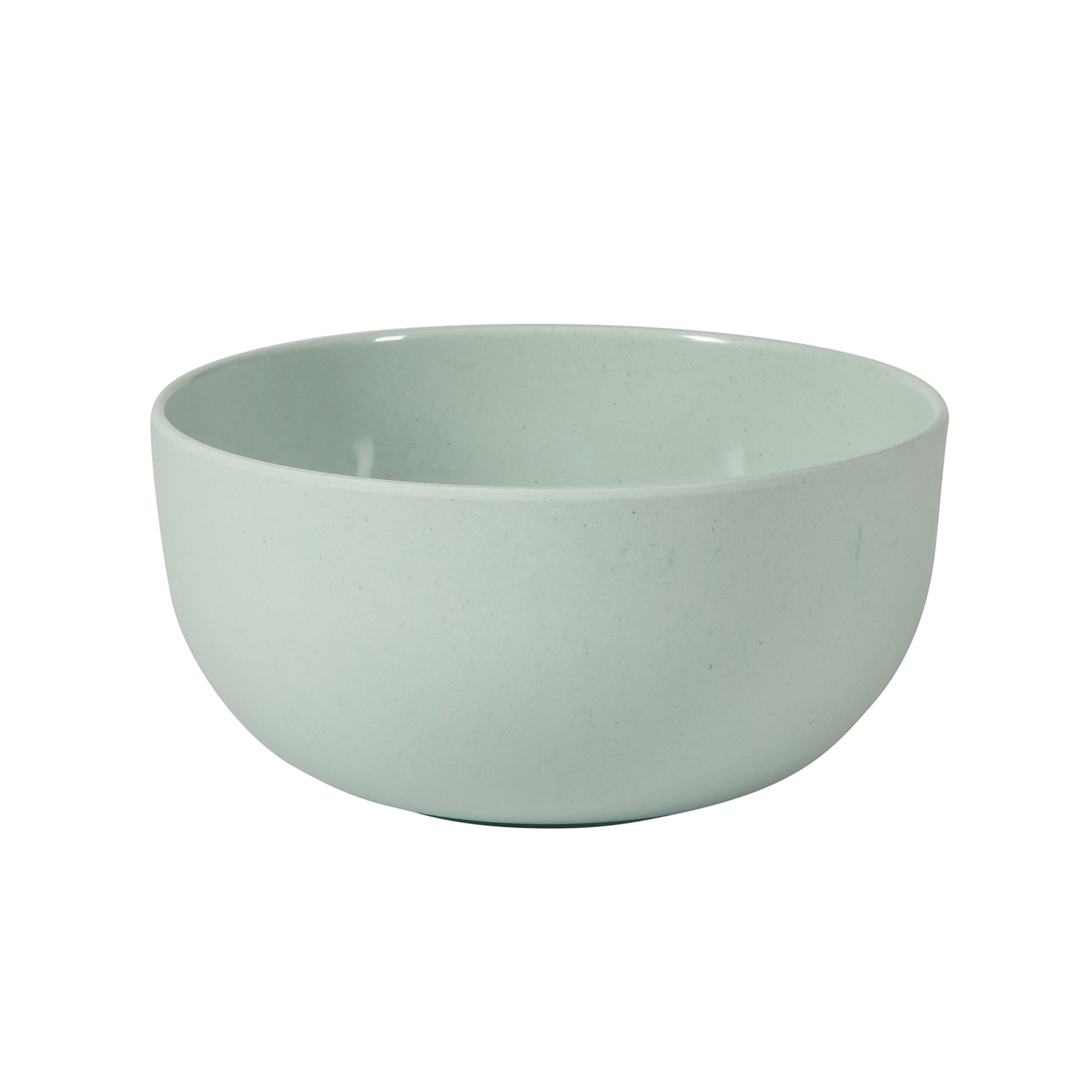 Gibson Home Candy Skies 12 Piece Unbreakable Wheat Straw Melamine Plates and Bowls Dinnerware Set - Outdoor, Camping, & Everyday Use - Matte Exterior/Shiny Interior Green