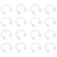 Weiwei 18G Flexible Lip Nose Septum Eyebrow Rings Clear Retainers