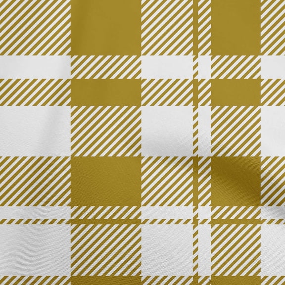 oneOone Georgette Viscose Dark Olive Green Fabric Check Sewing Material Print Fabric By The Yard 42 Inch Wide