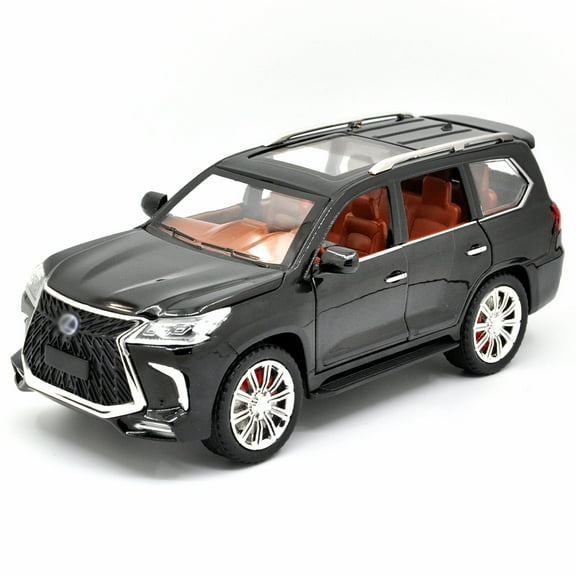 1: 24 Suitable for Lexus LX570 Alloy Simulation Car Die Casting Model Dynamic Sound and Light Toy Series Collectibles Boy's Birthday Gift