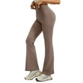 thumbnail image 3 of ValueVibe Flared Yoga Pants for Women Bootcut Yoga Leggings High Waisted Tummy Control Stretch Workout Leggings, Light Cocoa 2XL, 3 of 6