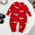 thumbnail image 2 of Zshosam Fall Baby Boy Clothes Baby Boy Girl Romper Long Sleeve Romper Clothes One-Piece Newborn Jumpsuit Infant Striped Romper Jumpsuit Size 18 24 Months,(Red 18-24 Months), 2 of 8