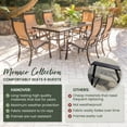 thumbnail image 4 of Hanover Monaco 7-Piece Outdoor Patio Dining Set with Porcelain Tile 68" x 40" Rectangular Dining Table and 6 PVC Sling Dining Chairs with Heavy-Duty Aluminum Frames | MONDN7PC, 4 of 21