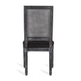 thumbnail image 5 of Dining chair 2-piece rubberwood set with French country charm, cane backrest, upholstered seats, 300-lb capacity, 5 of 14
