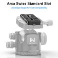 thumbnail image 3 of FQ70 Universal Quick Release Plate w 1/4 inch Screw For Tripod Ball Head Compatible With Arca Swiss Spec. QR DSLR Camera FQ70, 3 of 5