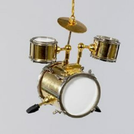 3 quot shiny gold brass and white drum set musical instrument 3 quot shiny gold brass and white drum set musical instrument