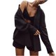 thumbnail image 1 of Jersey de manga larga con cuello vuelto liso para mujer, camisetas, pantalones, pantalones y camisola Wmkox8yi  bvn4093, 1 of 9