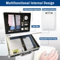 thumbnail image 4 of Aluminum Locking Briefcase (13.2"x10"x3.1") - Heavy Duty Clipboard with Storage & Combination Lock, 4 of 6