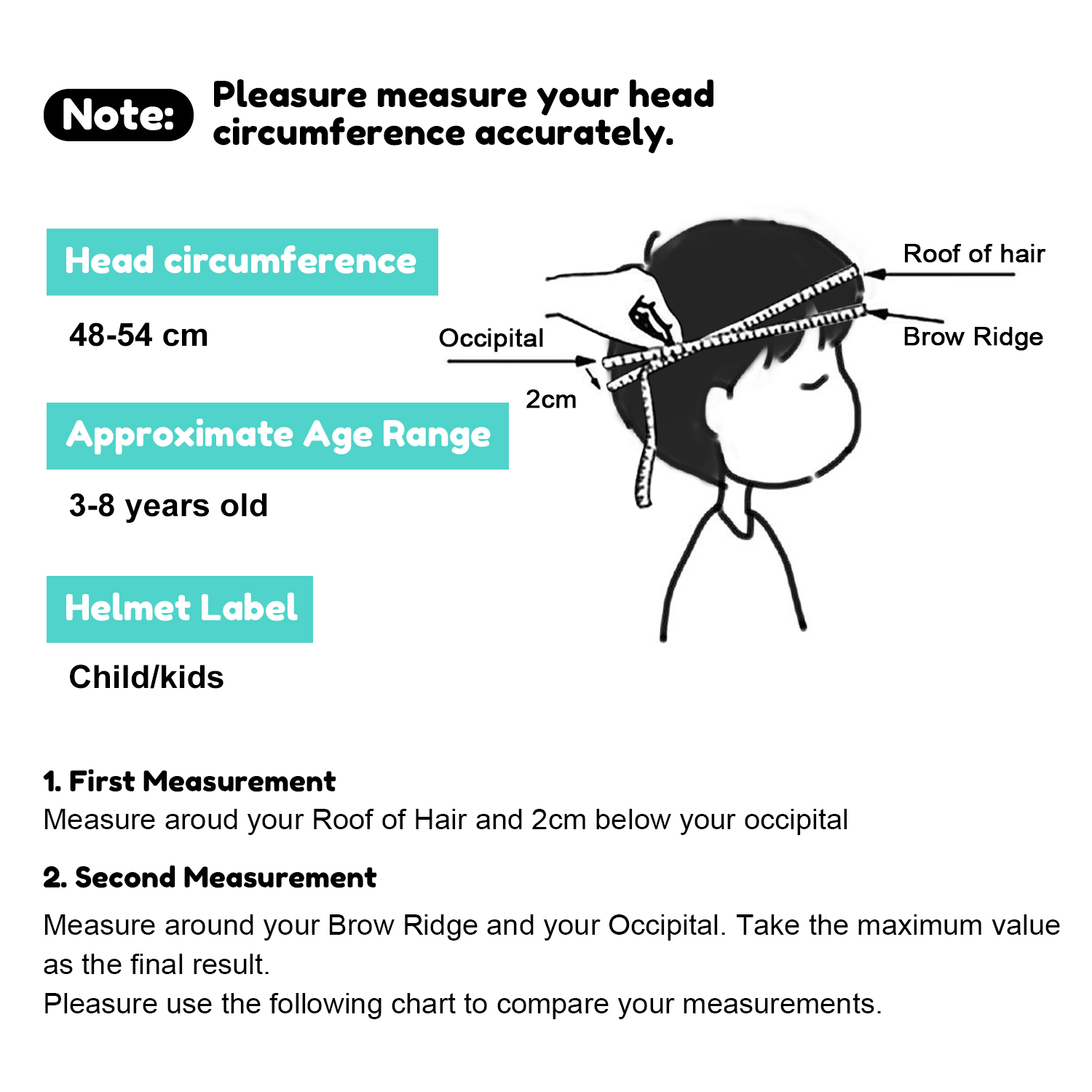 Kids Bike Helmet for Toddlers 3-8 Years, Adjustable Lightweight Multi-Sport Protection for Cycling & Skateboarding - Light Blue