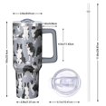 thumbnail image 2 of OBREWU Cute Border Collie Pattern Tumbler with Handle and Lid,Cute Border Collie Pattern 40oz Double Wall Vacuum Insulated Tumbler,Cups Gift for Women and Men, 2 of 7