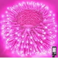 thumbnail image 1 of Cadena de luces Vivideal, 33 m, color rosa, 300 LED, 8 modos, resistente al agua, 1 of 7