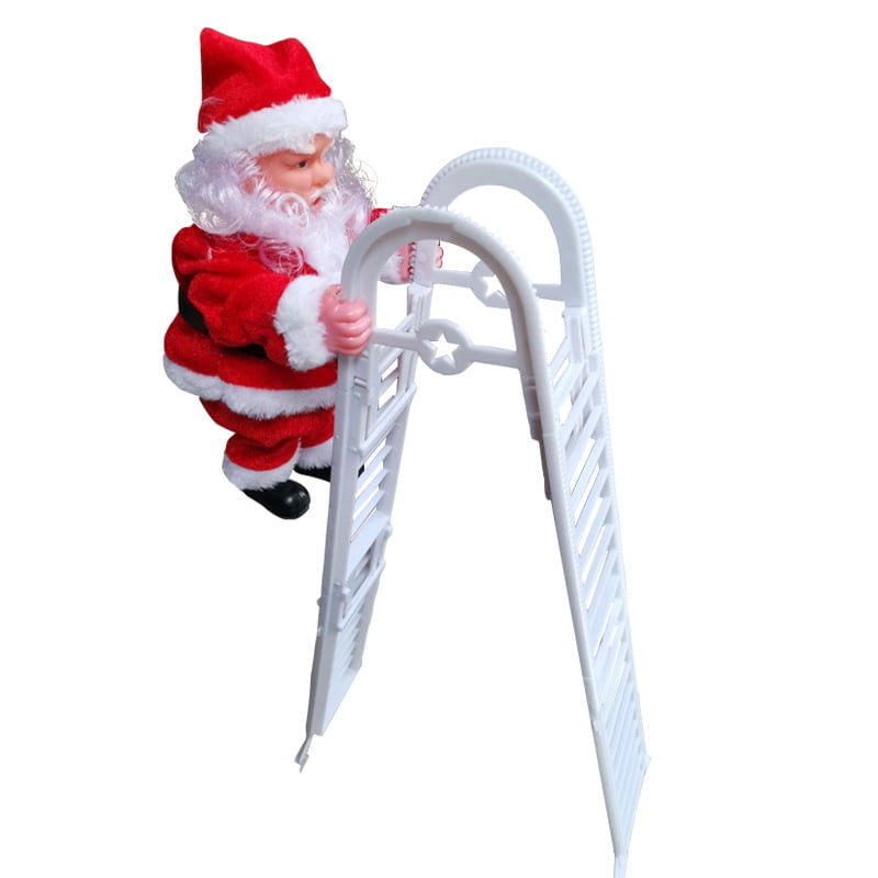 Electric Climb Ladder Santa Claus Christmas Hanging Decorations Xmas Tree Decor 
