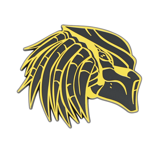Yellow/Black Right Facing Predator Emblem