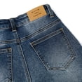 thumbnail image 6 of KIDSCOOL SPACE Girls Denim Cargo Pants 5-13Y, Wide Leg Jeans With Flap Pockets for Kids,Mid Blue,4-5 Years, 6 of 6