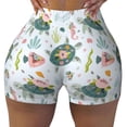 thumbnail image 2 of Lsque Turtle and Sea Life Pattern High Waisted Biker Shorts for Women-Tummy Control Fitness Athletic Workout Running Yoga Gym Shorts,Moisture-Wicking-X-Large, 2 of 9