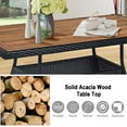 thumbnail image 6 of Costway 10 Piece Pe Rattan Outdoor Patio Dining Set, Black/Off White, 6 of 8