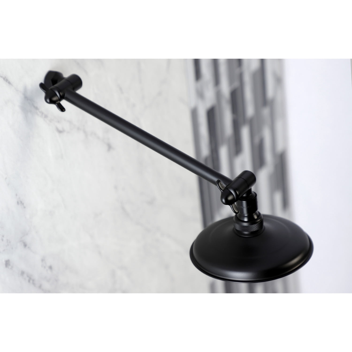 Kingston Brass K135K0MB Victorian 5-1/4 in. Showerhead with 10 in. Shower Arm, Matte Black